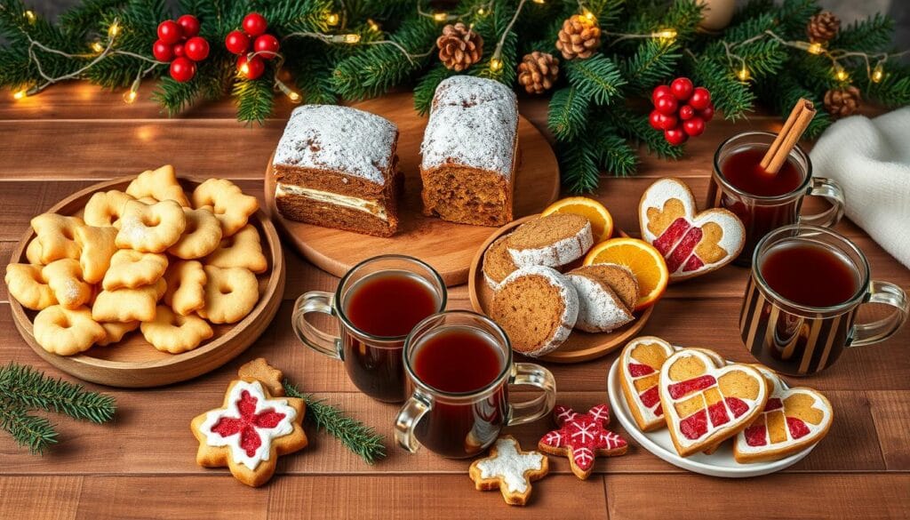 Austrian Christmas treats and beverages