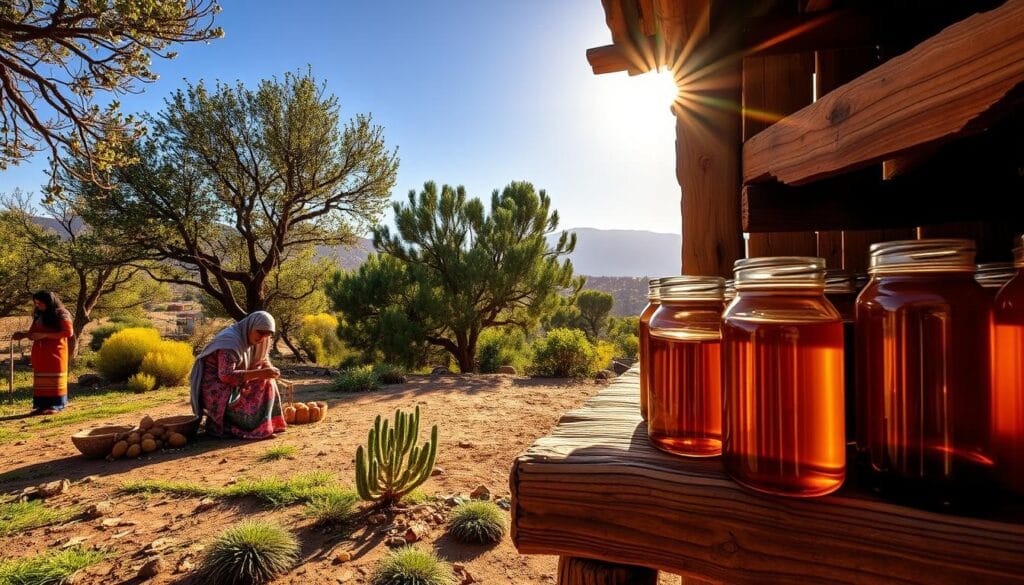 Moroccan argan oil production